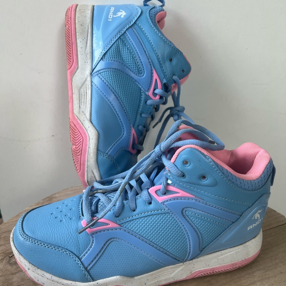 AND1 Sky Blue and Bubblegum Pink High-Tops